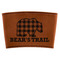 Lumberjack Plaid Leatherette Cup Sleeve (Personalized)