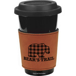 Lumberjack Plaid Leatherette Cup Sleeve - Single Sided (Personalized)