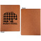 Lumberjack Plaid Cognac Leatherette Portfolios with Notepad - Large - Single Sided - Apvl