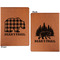 Lumberjack Plaid Cognac Leatherette Portfolios with Notepad - Small - Double Sided- Apvl