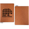 Lumberjack Plaid Cognac Leatherette Portfolios with Notepad - Small - Single Sided- Apvl