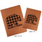 Lumberjack Plaid Cognac Leatherette Portfolios with Notepads - Compare Sizes