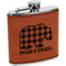 Lumberjack Plaid Leatherette Wrapped Stainless Steel Flask (Personalized)