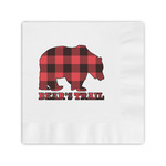 Lumberjack Plaid Coined Cocktail Napkins (Personalized)