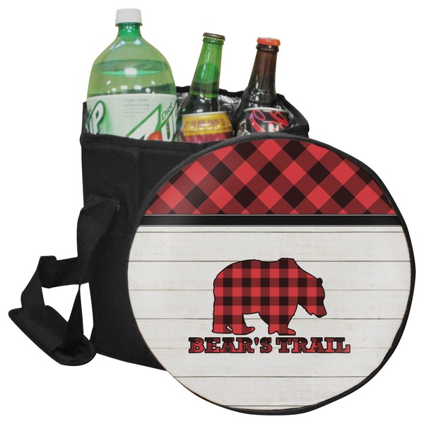 Custom Lumberjack Plaid Collapsible Cooler & Seat (Personalized)