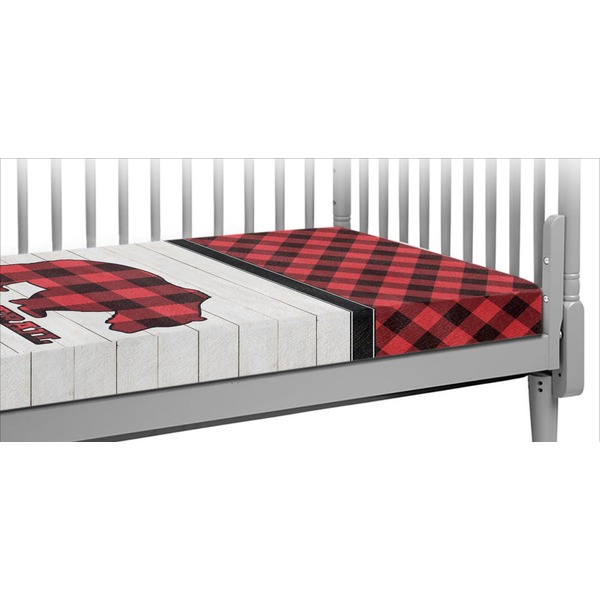 Custom Lumberjack Plaid Crib Fitted Sheet (Personalized)