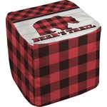Lumberjack Plaid Cube Pouf Ottoman - 13" (Personalized)