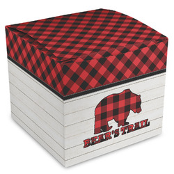 Lumberjack Plaid Cube Favor Gift Boxes (Personalized)