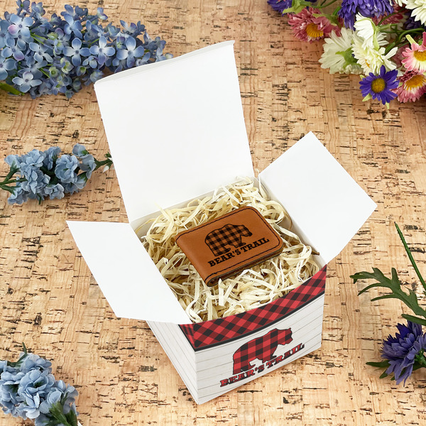 Lumberjack Plaid Cubic Gift Box - In Context