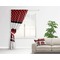 Lumberjack Plaid Curtain With Window and Rod - in Room Matching Pillow