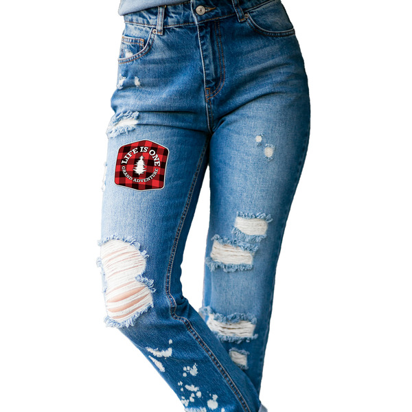 Lumberjack Plaid Custom Shape Iron On Patches - L - single APPROVAL