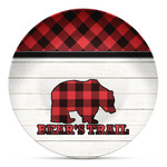 Lumberjack Plaid Microwave Safe Plastic Plate - Composite Polymer (Personalized)