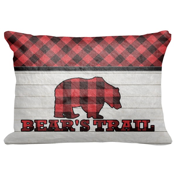 Custom Lumberjack Plaid Decorative Baby Pillowcase - 16"x12" (Personalized)
