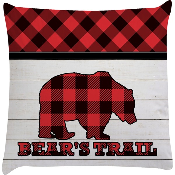 Custom Lumberjack Plaid Decorative Pillow Case (Personalized)