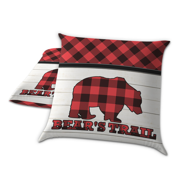 Lumberjack Plaid Decorative Pillow Case - TWO