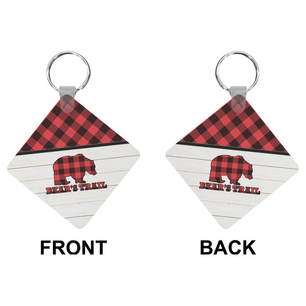Lumberjack Plaid Diamond Keychain (Front + Back)