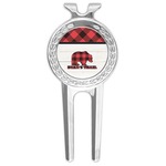 Lumberjack Plaid Golf Divot Tool & Ball Marker (Personalized)