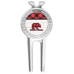 Lumberjack Plaid Golf Divot Tool & Ball Marker (Personalized)