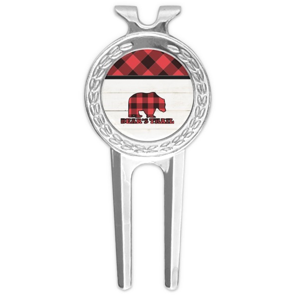 Custom Lumberjack Plaid Golf Divot Tool & Ball Marker (Personalized)