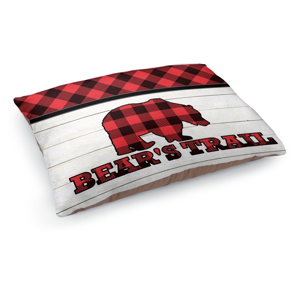 Custom Lumberjack Plaid Dog Bed - Medium w/ Name or Text