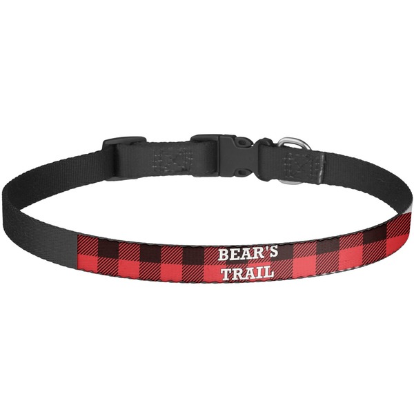 Custom Lumberjack Plaid Dog Collar - Large (Personalized)