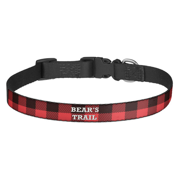Custom Lumberjack Plaid Dog Collar - Medium (Personalized)