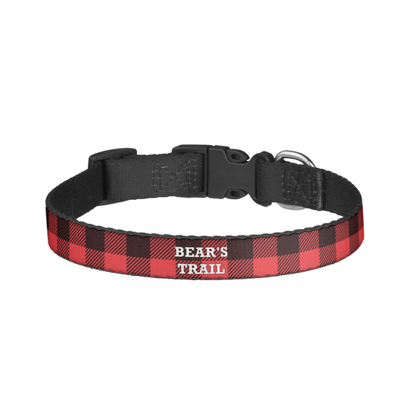 Custom Lumberjack Plaid Dog Collar - Small (Personalized)