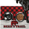 Lumberjack Plaid Dog Food Mat - Large LIFESTYLE