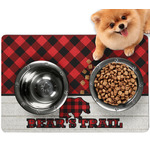 Lumberjack Plaid Dog Food Mat - Small w/ Name or Text