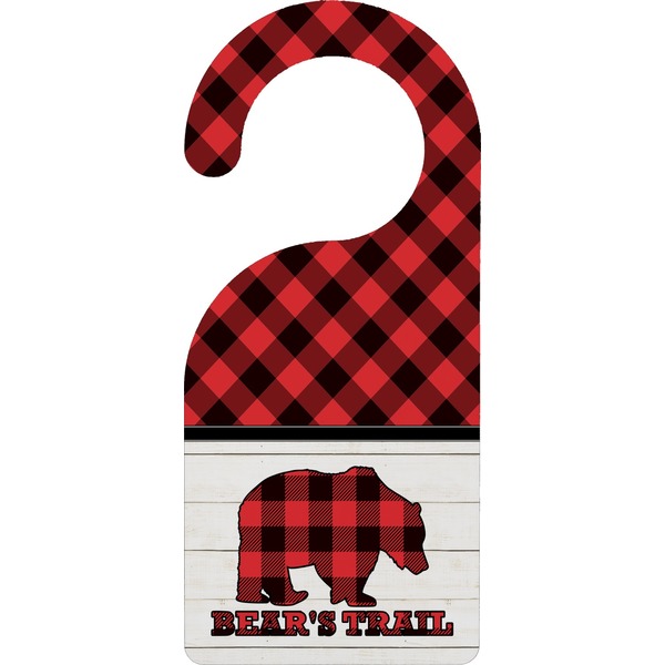 Custom Lumberjack Plaid Door Hanger (Personalized)