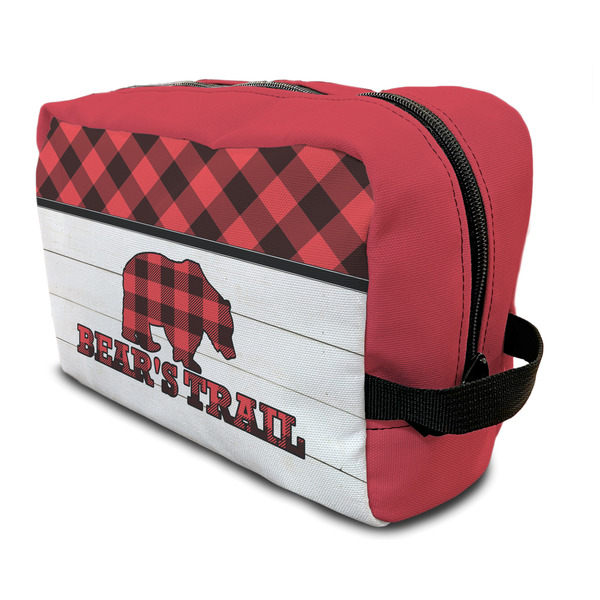 Custom Lumberjack Plaid Toiletry Bag / Dopp Kit (Personalized)