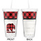 Lumberjack Plaid Double Wall Tumbler with Straw - Approval