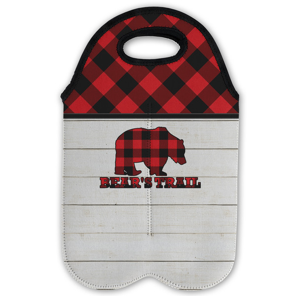 Lumberjack Plaid Double Wine Tote - Flat (new)