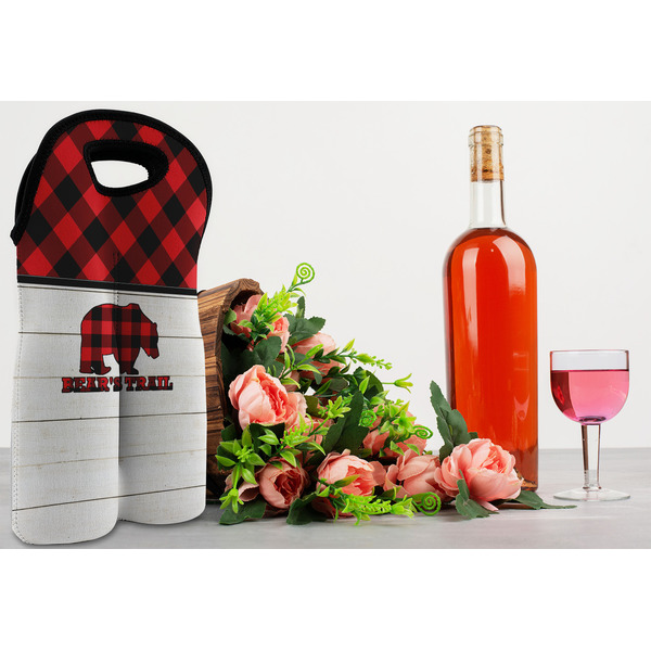 Lumberjack Plaid Double Wine Tote - LIFESTYLE (new)
