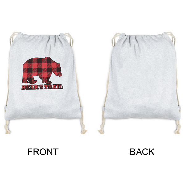 Lumberjack Plaid Drawstring Backpacks - Sweatshirt Fleece - Single Sided - APPROVAL