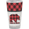 Lumberjack Plaid Pint Glass - Full Color - Front View