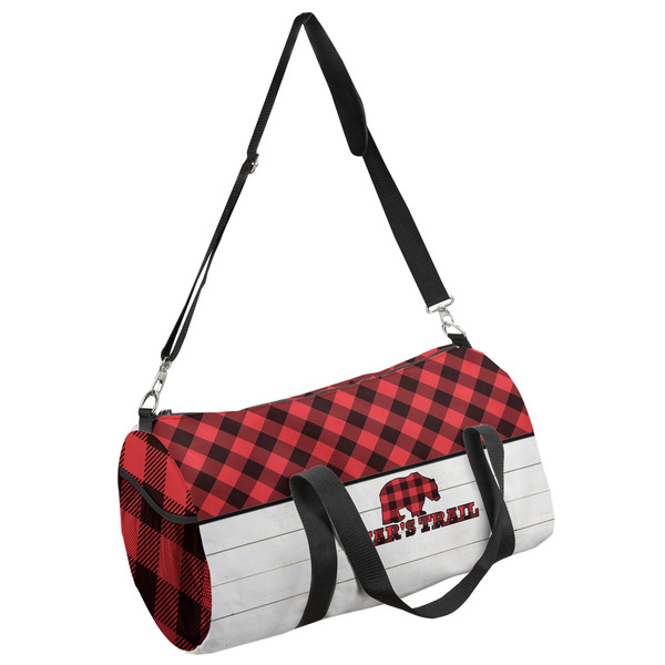 Custom Lumberjack Plaid Duffel Bag (Personalized)