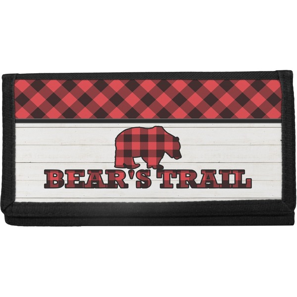 Custom Lumberjack Plaid Canvas Checkbook Cover (Personalized)