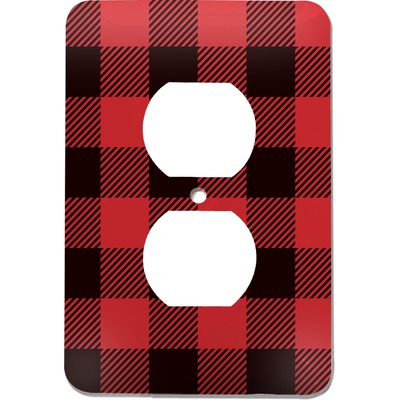 Lumberjack Plaid Electric Outlet Plate (Personalized)