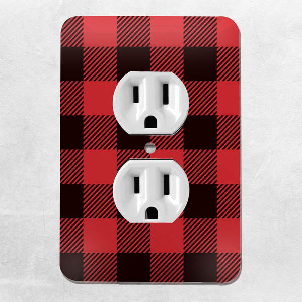 Lumberjack Plaid Electric Outlet Plate - LIFESTYLE