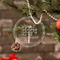 Lumberjack Plaid Engraved Glass Ornaments - Round (Lifestyle)