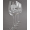 Lumberjack Plaid Engraved Wine Glasses Set of 4 - Front View