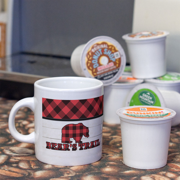 Lumberjack Plaid Espresso Cup - Single Lifestyle