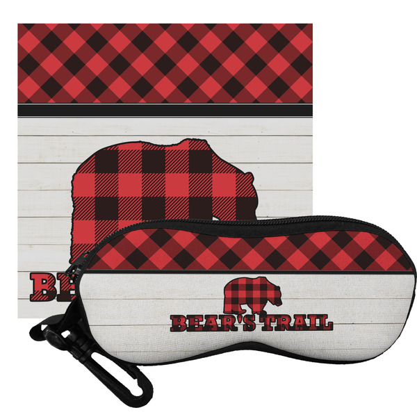 Custom Lumberjack Plaid Eyeglass Case & Cloth (Personalized)