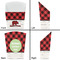 Lumberjack Plaid French Fry Favor Box - Front & Back View