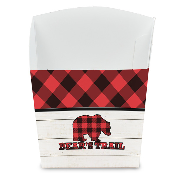 Custom Lumberjack Plaid French Fry Favor Boxes (Personalized)