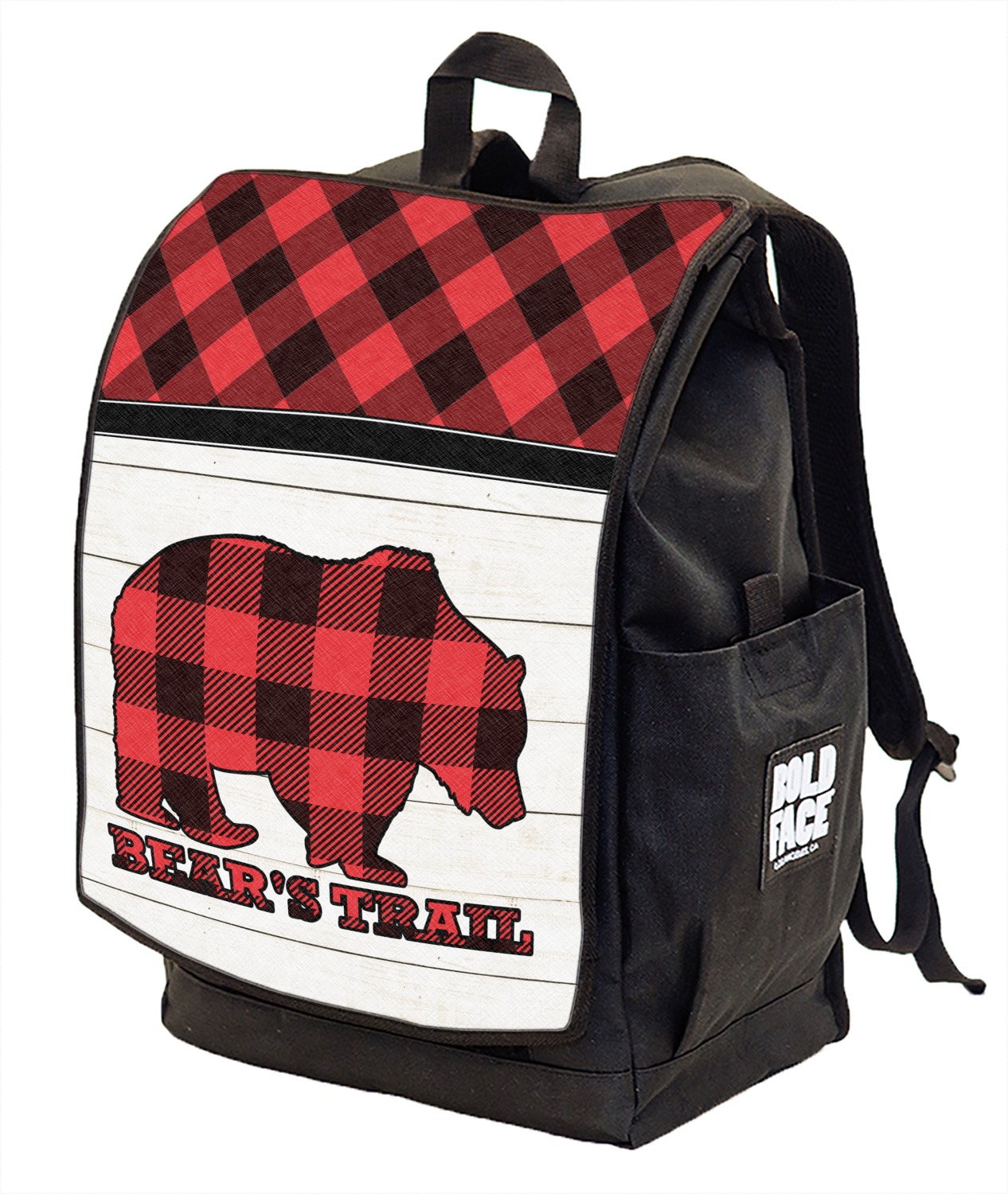 Lumberjack Plaid Backpack w/ Front Flap (Personalized) YouCustomizeIt