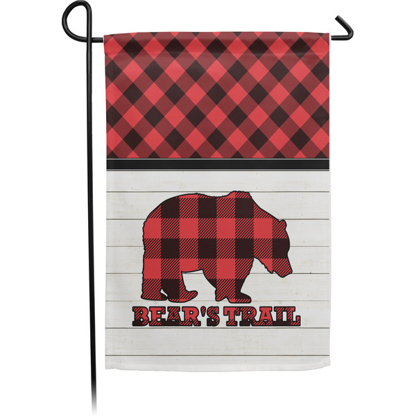 Custom Lumberjack Plaid Small Garden Flag - Single Sided w/ Name or Text