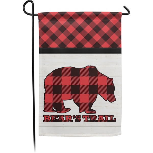 Custom Lumberjack Plaid Small Garden Flag - Double Sided w/ Name or Text
