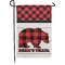 Lumberjack Plaid Small Garden Flag - Double Sided w/ Name or Text